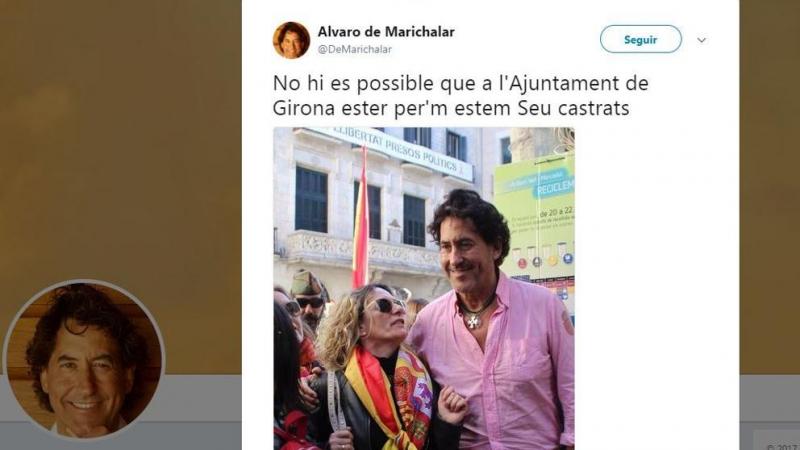 El tuit de Álvaro de Marichalar. 