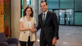 La presidenta de la Comunidad de Madrid, Isabel Díaz Ayuso, y el vicepresidente, Ignacio Aguado