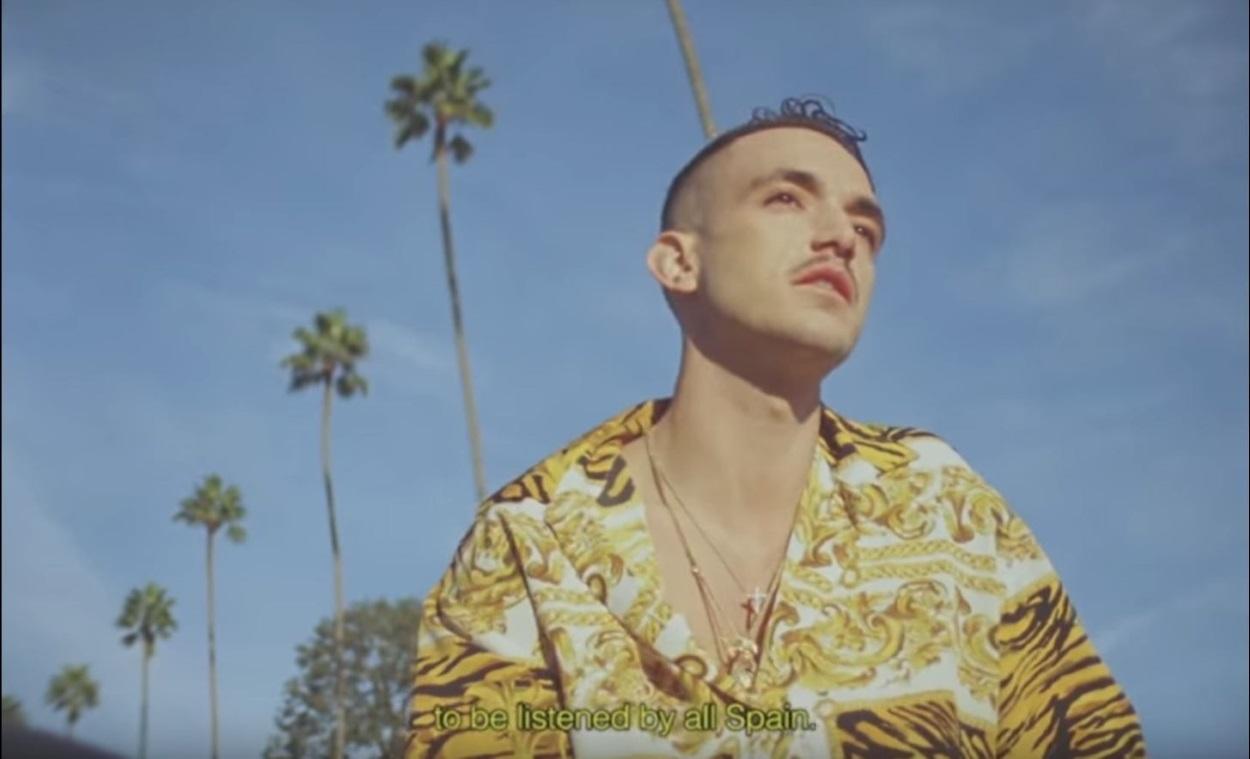 El cantante C. Tangana durante uno de sus videoclips