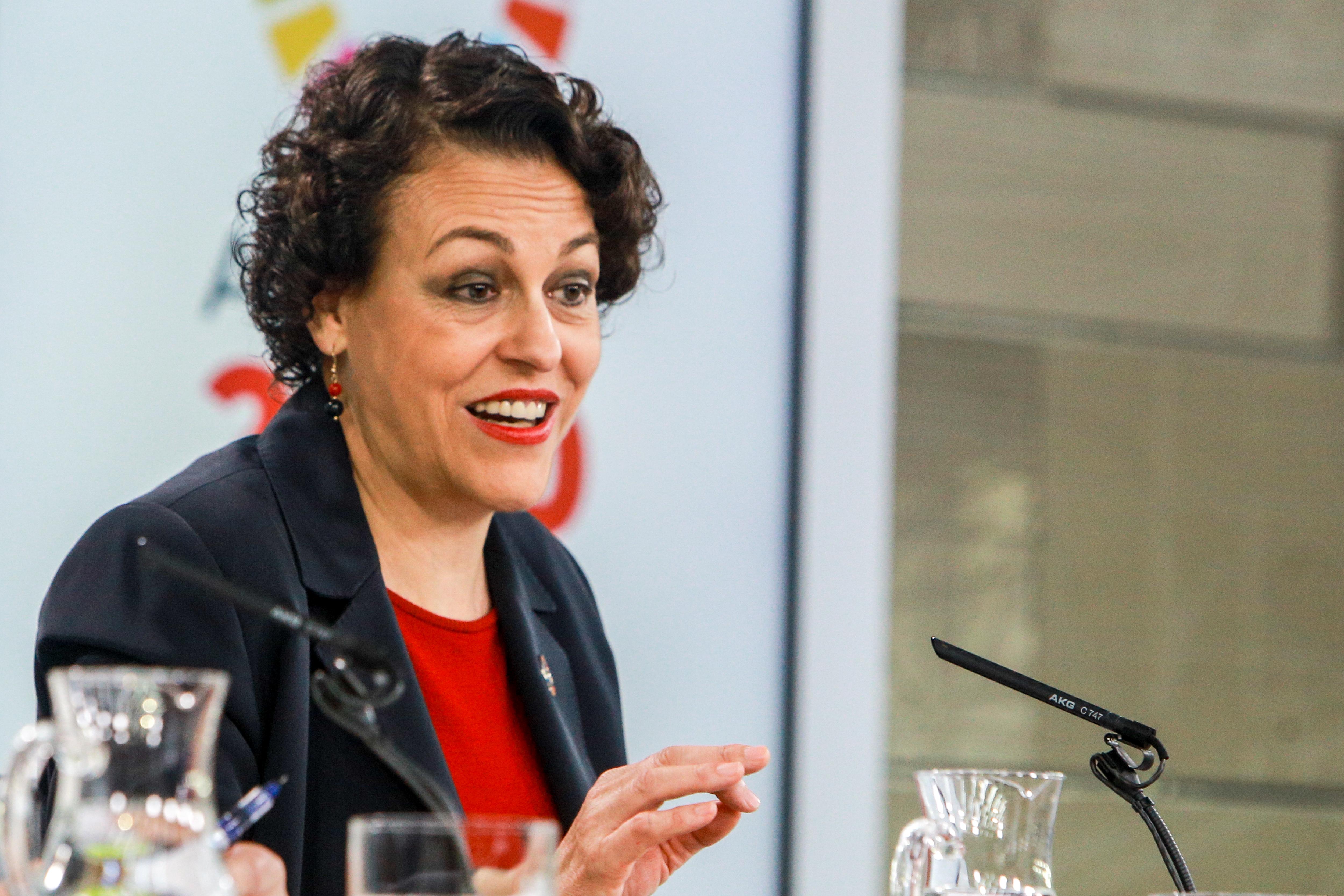 La ministra de Trabajo Migraciones y Seguridad Social en funciones Magdalena Valerio comparece ante los medios de comunicación tras la reunión del Consejo de Ministros en Moncloa-Europa Press