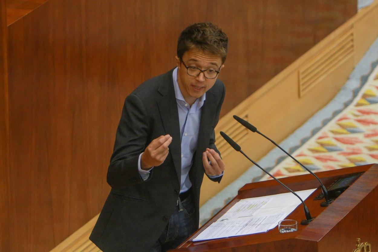 Íñigo Errejón durante su discurso en la investidura de Ayuso