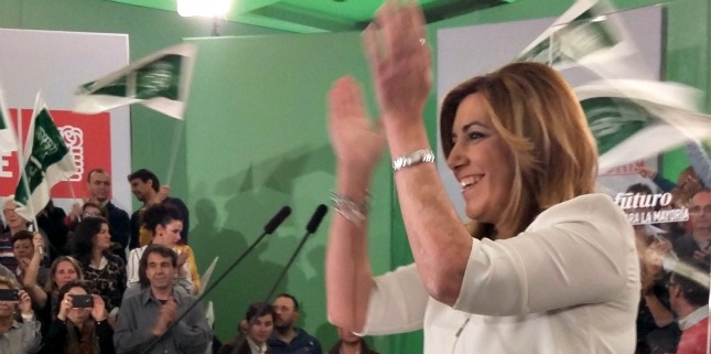 Susana Díaz: "Tras el 20-D Rajoy va a tener mucho tiempo para ver fútbol, la Champions y mucho tiempo para comentarlo"