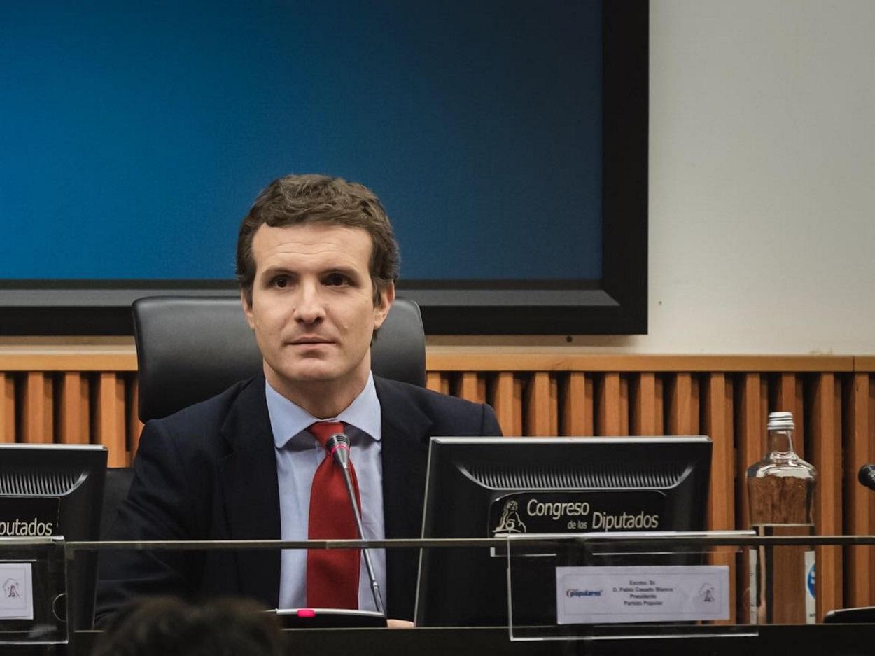 El presidente del Partido Popular, Pablo Casado