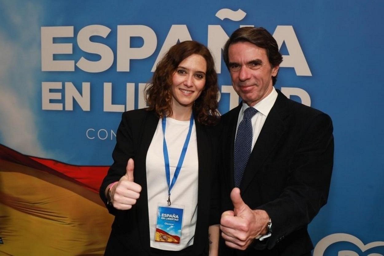 Isabel Díaz Ayuso junto a José María Aznar. EP