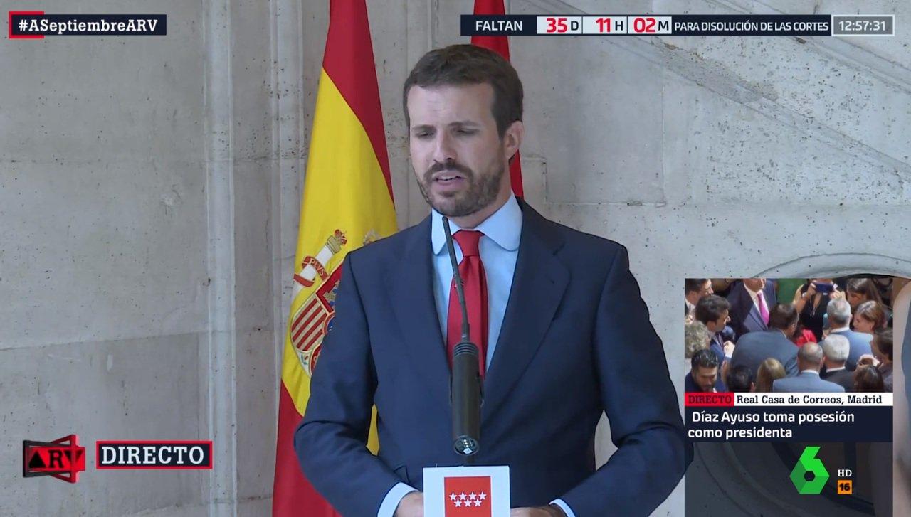 Pablo Casado. Fuente: Atresmedia.