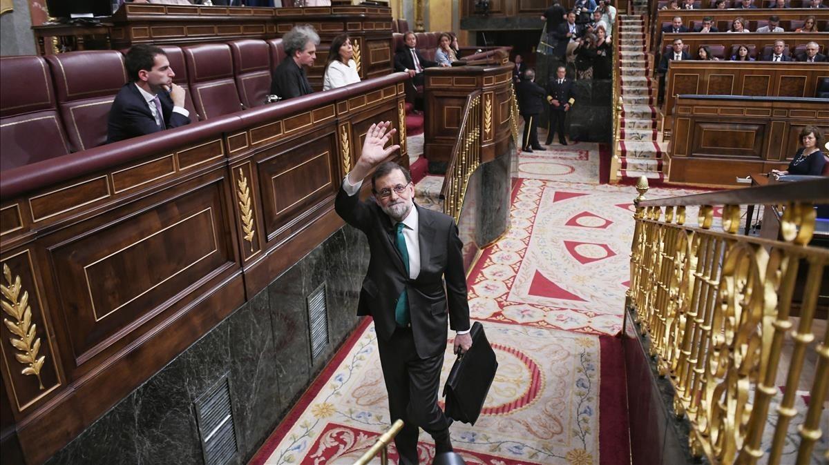 Rajoy abandona el Congreso