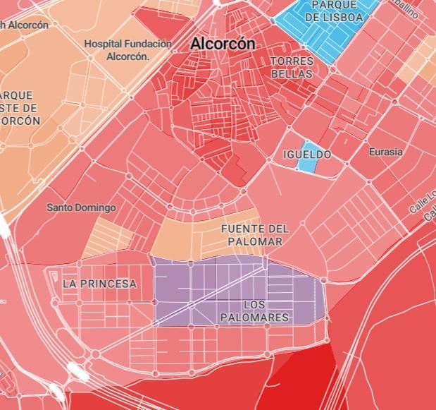 Voto en las elecciones municipales en Alcorcón