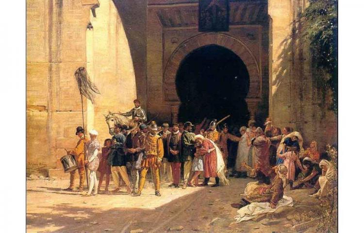 Expulsión de los moriscos pintado por Jose Alberto Cepas Palanca