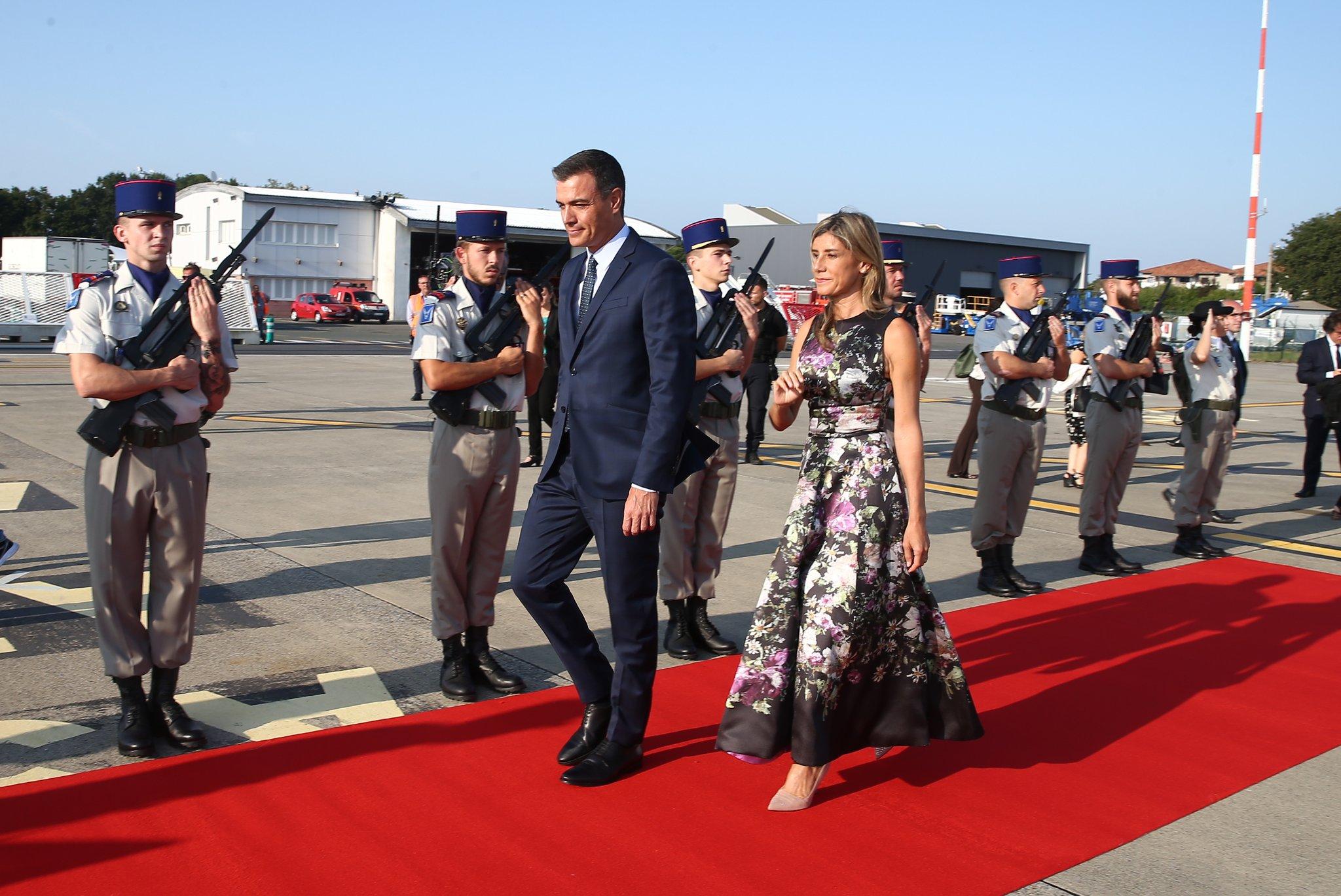 Pedro Sánchez llega a la reunión del G-7 en Biarritz 