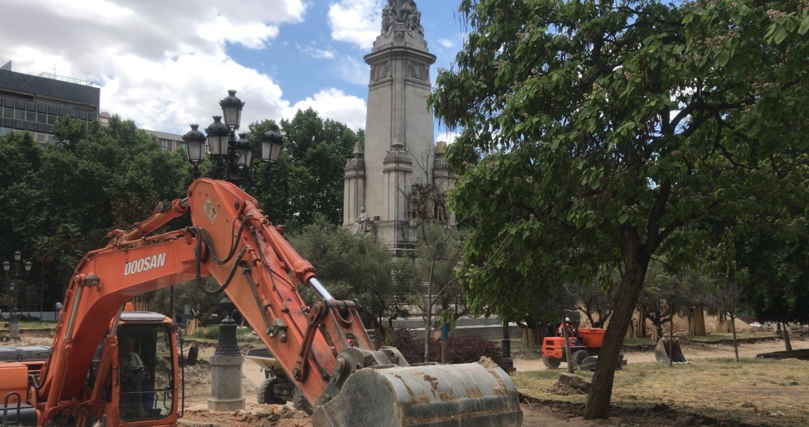 Obras de la Plaza de España de Madrid