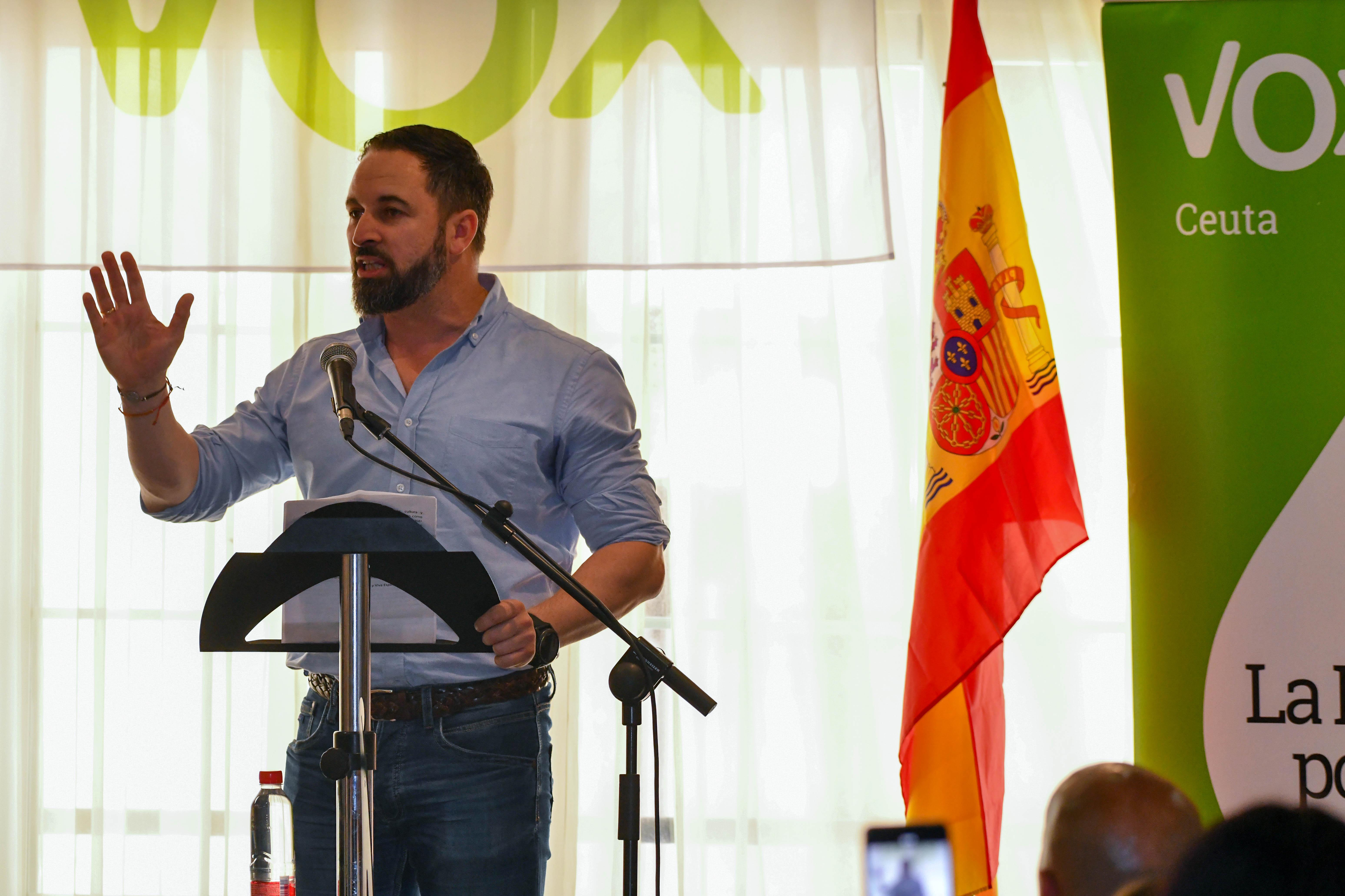 El lider de Vox Santiago Abascal en Ceuta-Europa Press