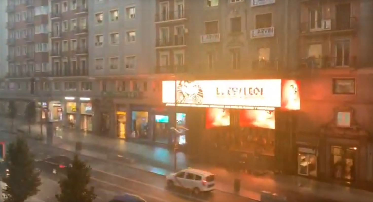 Fuertes lluvias en Madrid