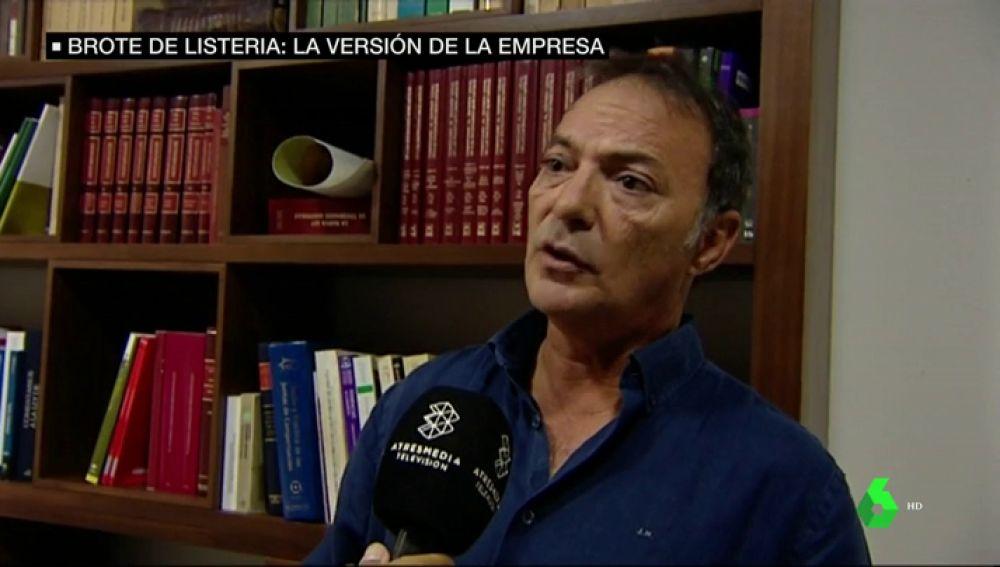 Juan Marín, gerente de Magrudis, la empresa de la carne mechada, en una entrevista.