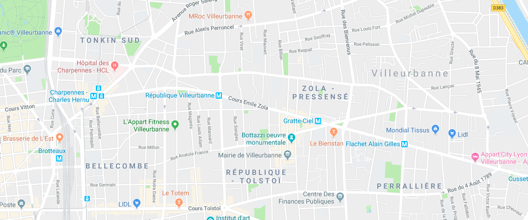 Mapa del lugar del atentado en Lyon
