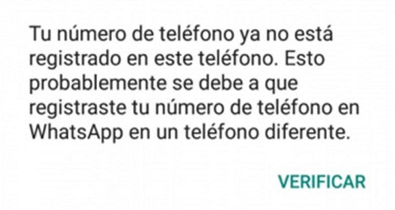 Mensaje de Whatsapp tras el timo