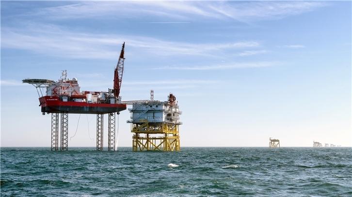 Instalación subestación parque marino Iberdrola EAO UK en el Mar del Norte