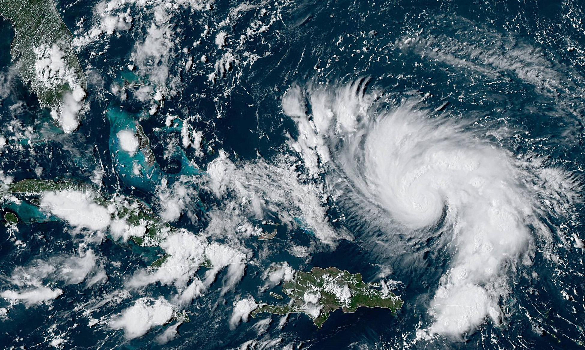 Vista aérea del huracán 'Dorian'. Fuente: EP.