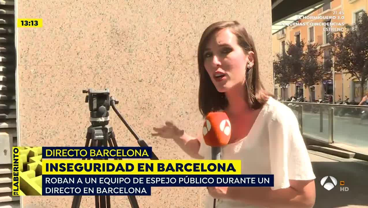 Roban un equipo técnico de 'Espejo Público' en Barcelona. Antena 3