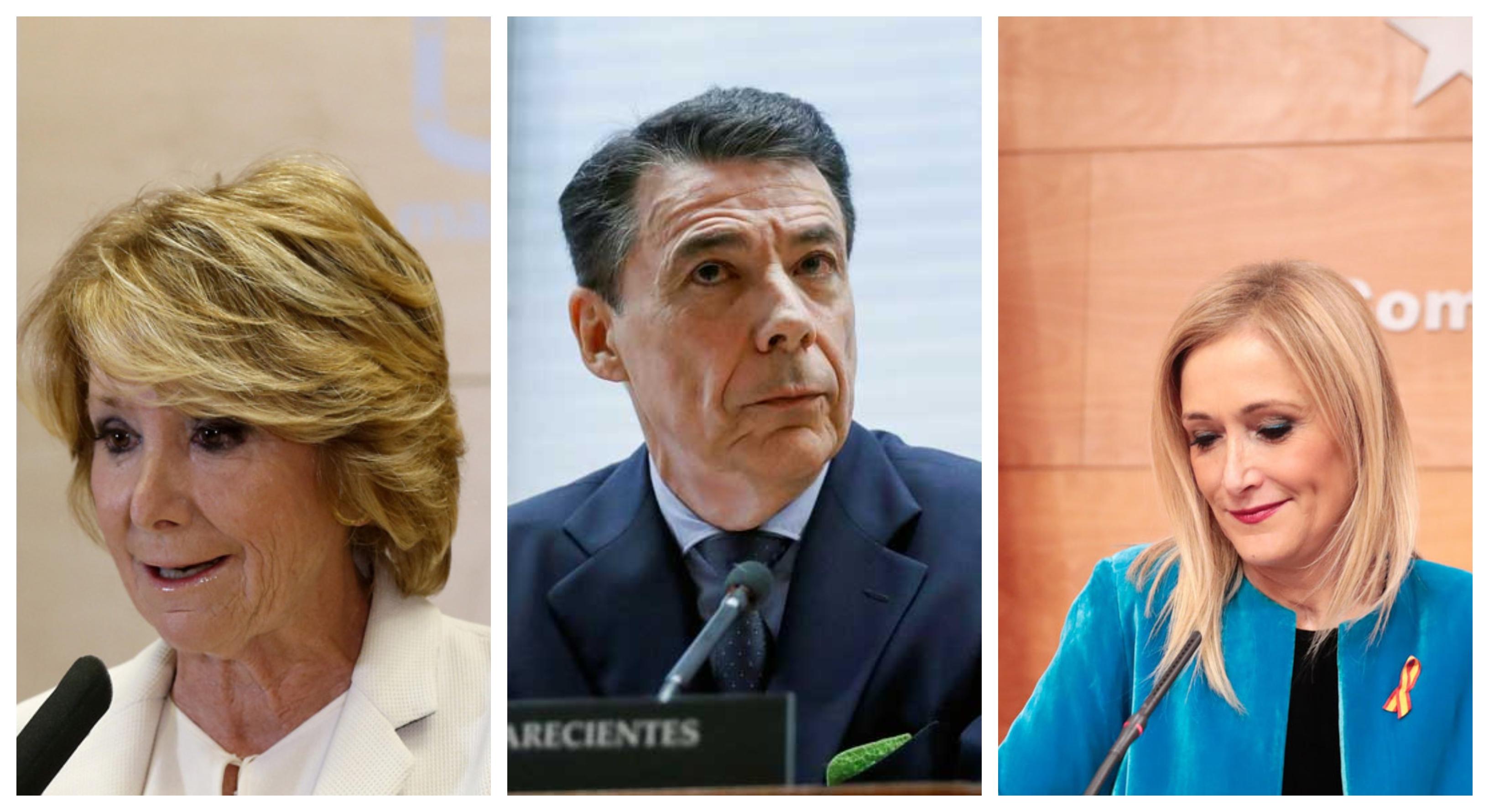 Esperanza Aguirre, Ignacio González y Cristina Cifuentes. Fuente: elaboración propia.