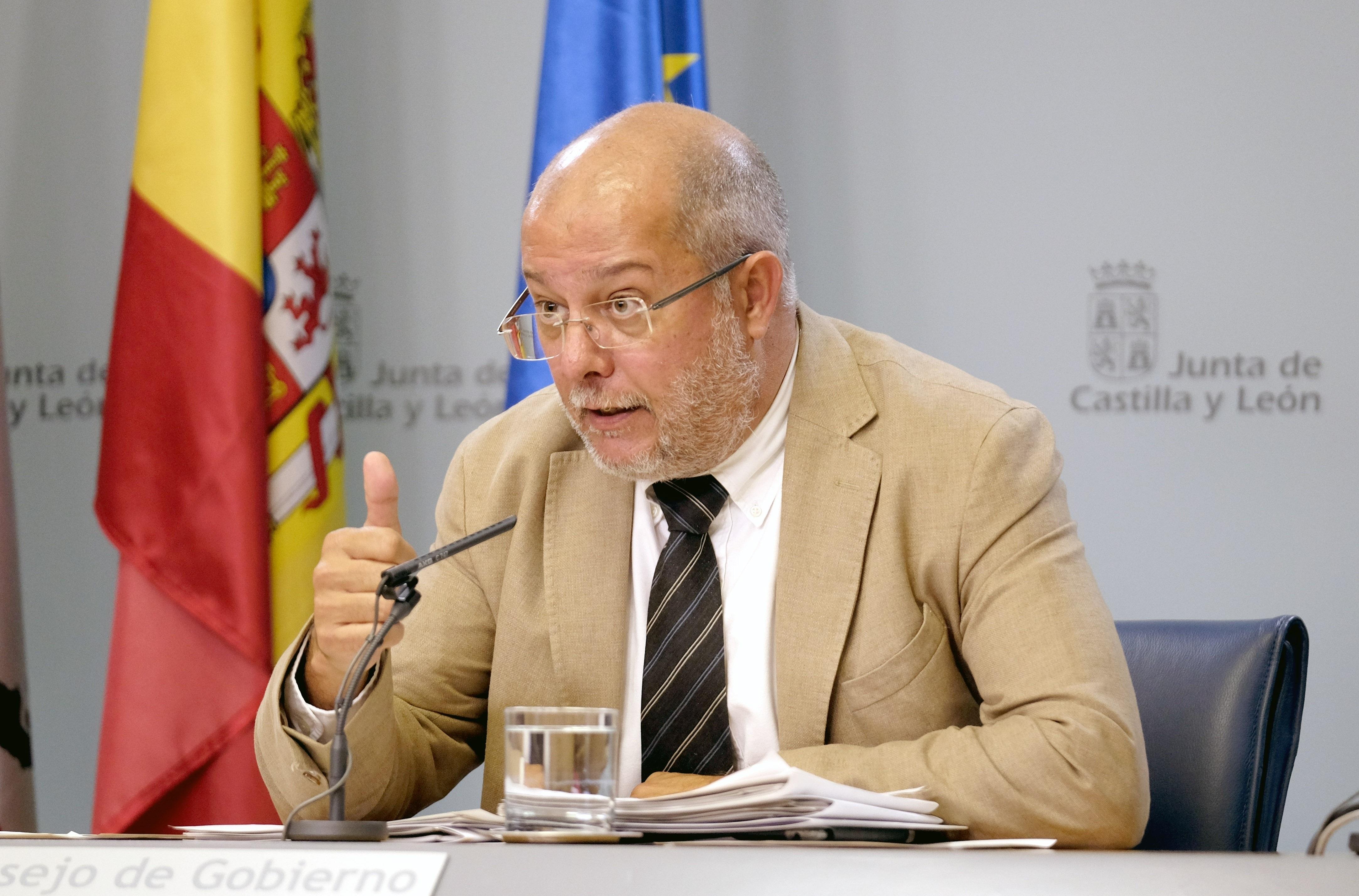 El portavoz y vicepresidente de la Junta de Castilla y León Francisco Igea en la rueda de prensa tras el Consejo de Gobierno. Europa Press