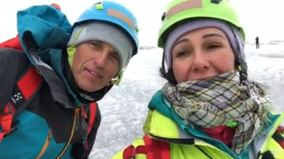 Ana Botín y Jesús Calleja en Groenlandia. Instagram