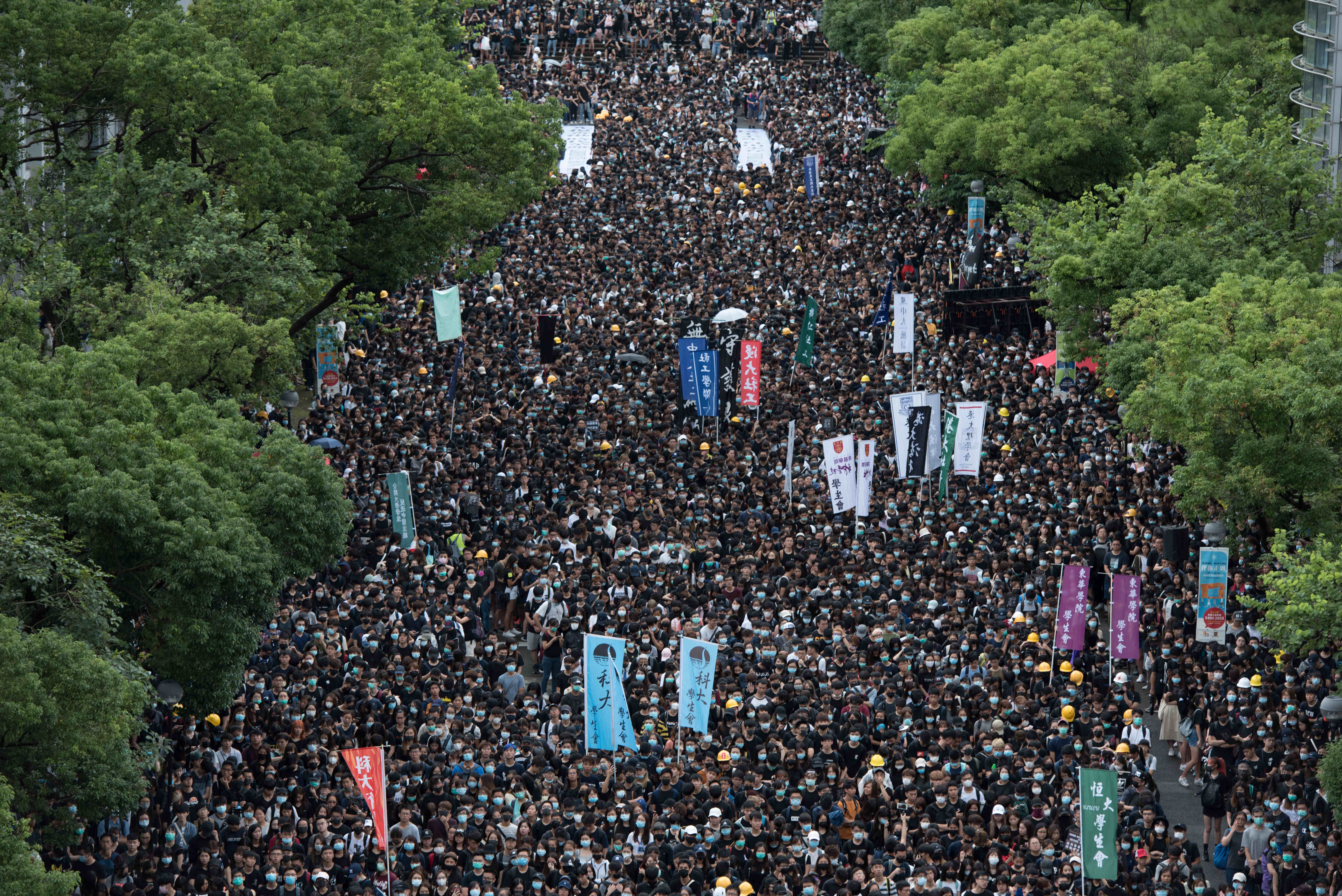 Imágenes de las protestas de Hong Kong. Fuente: Europa Press.