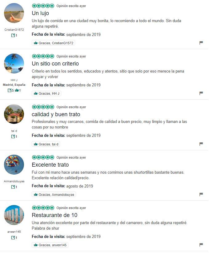 Comentarios positivos del restaurante donde insultaron a Sánchez Comentarios positivos del restaurante donde insultaron a Sánchez