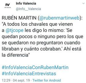 Tuit de 'Info Valencia'. Tuit de 'Info Valencia'.