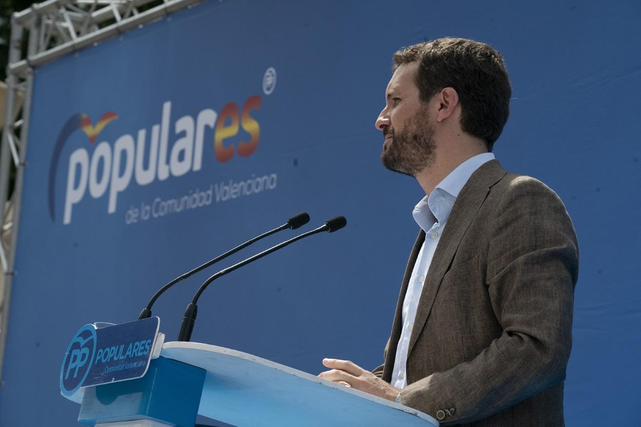 El presidente del Partido Popular, Pablo Casado