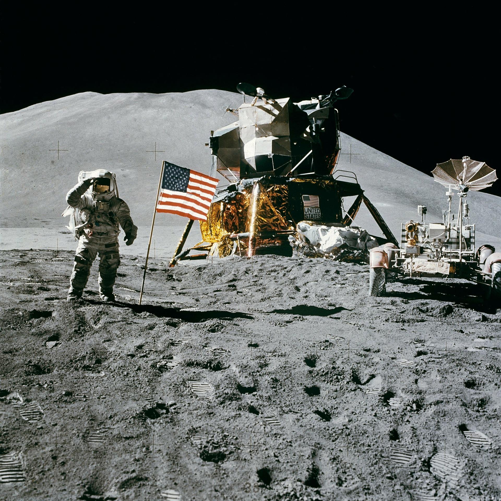 Imagen de la llegada del hombre a la Luna. PIXABAY