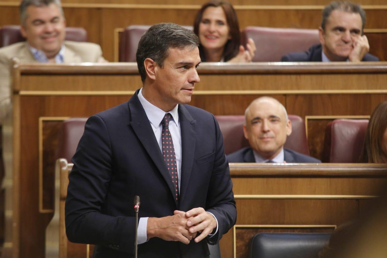 Pedro Sánchez durante la Sesión de Control en el Congreso