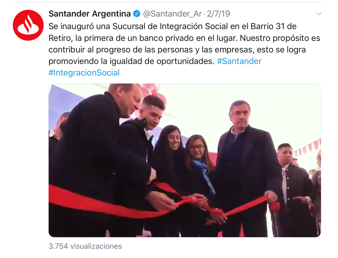 En Argentina Banco Santander también está trabajando para promover la igualdad de oportunidades