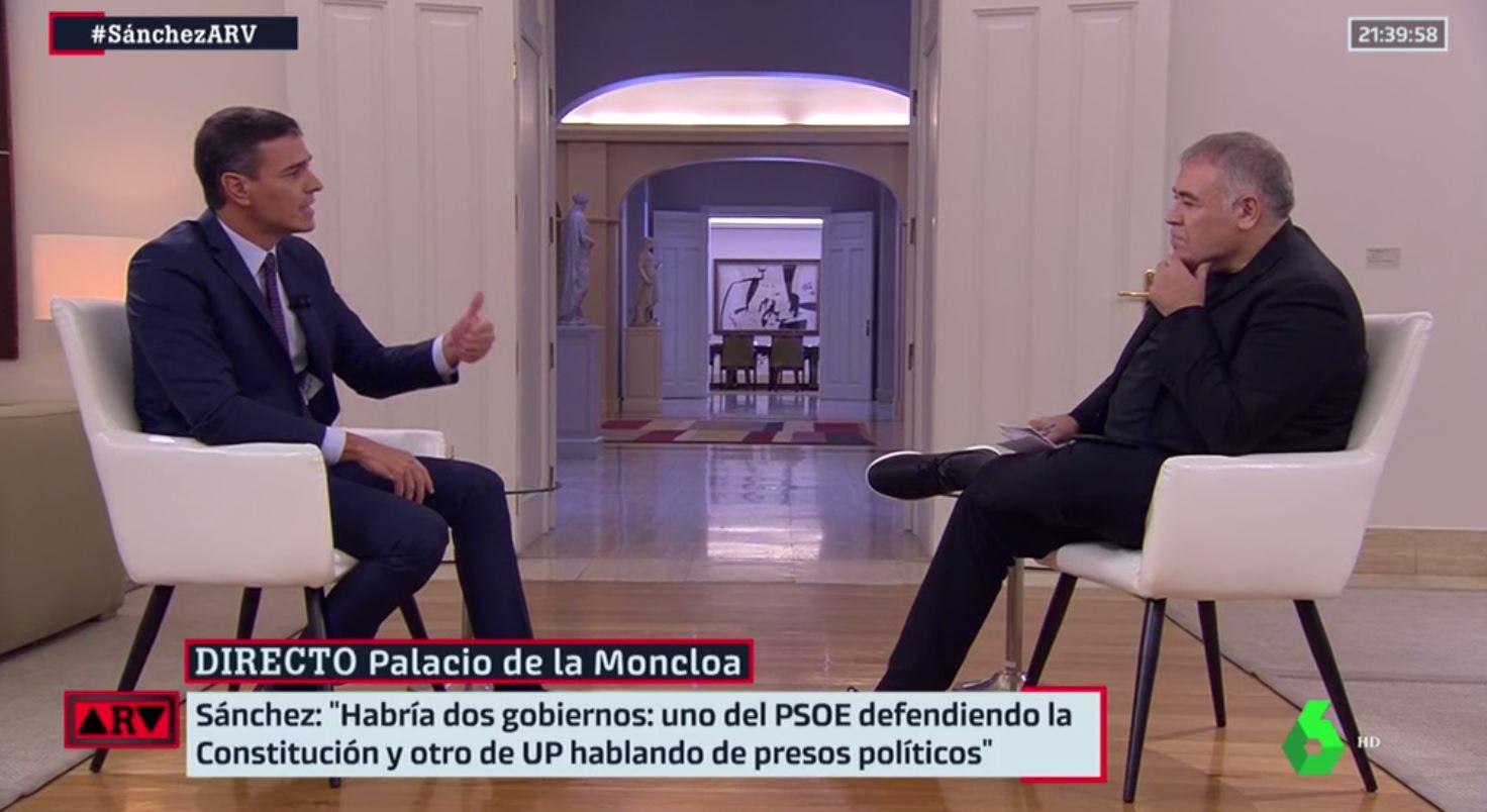 Pedro Sánchez es entrevistado por Antonio García Ferreras