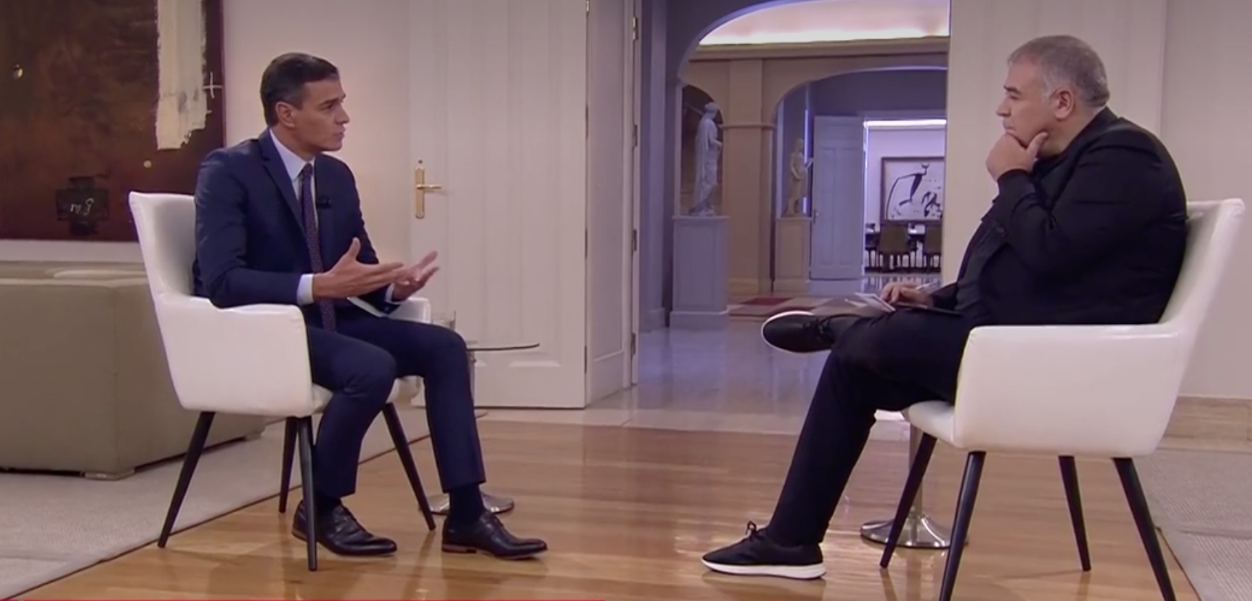 Pedro Sánchez es entrevistado en 'Al Rojo Vivo'. laSexta