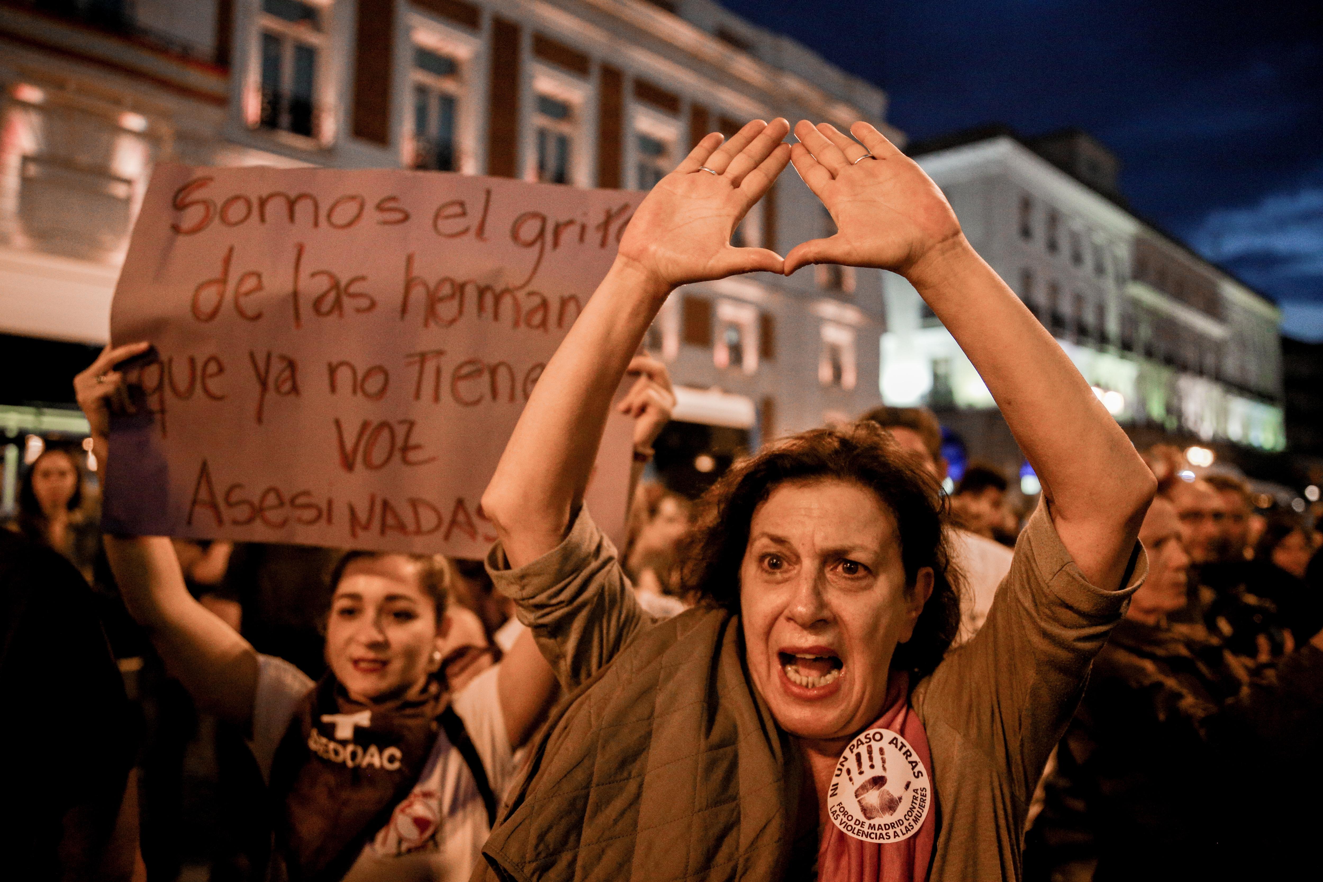 Manifestación convocada por la Asamblea Abolicionista de Madrid para declarar la 'emergencia feminista' en la Puerta del Sol de Madrid el 20 de septiembre de 2019