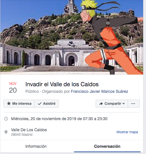 Evento para asaltar el Valle de los Caídos Evento para asaltar el Valle de los Caídos