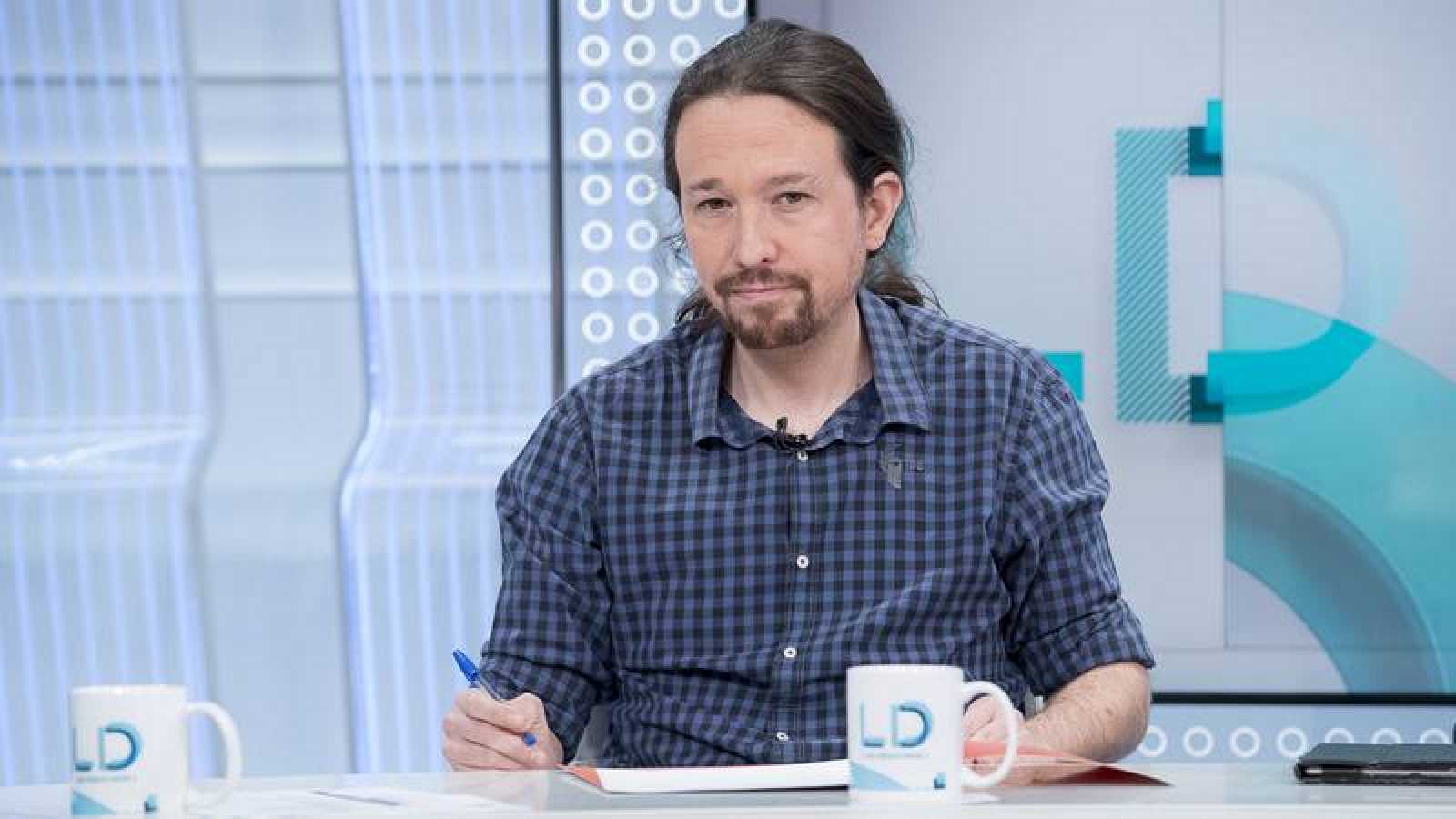 El líder de Unidas Podemos, Pablo Iglesias, en Los Desayunos