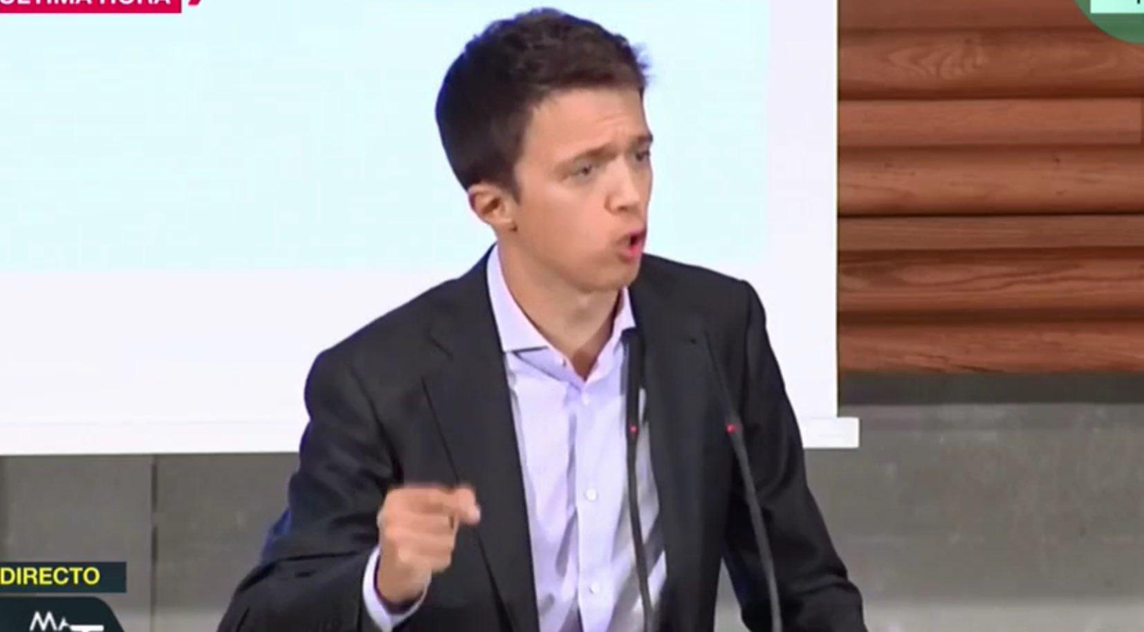 Íñigo Errejón durante su discurso en el acto de presentación en la sede de la UGT. Twitter