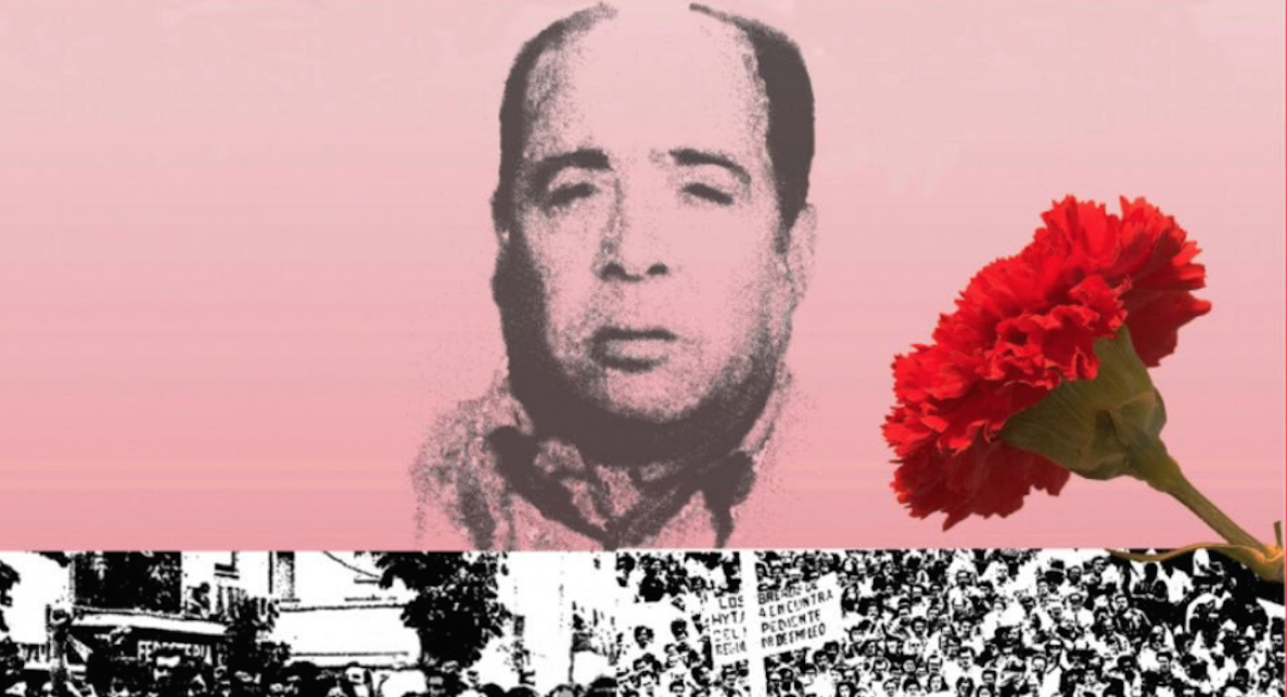 Imagen conmemorativa de Francisco Rodríguez Ledesma, muerto en enero de 1978.