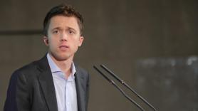 El líder de Más Madrid Íñigo Errejón durante la reunión de las bases del partido en una asamblea general en Madrid