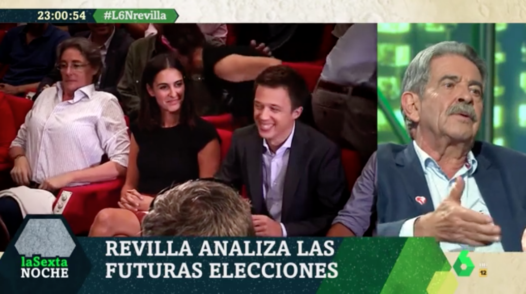 Miguel Ángel Revilla en el plató de La Sexta Noche