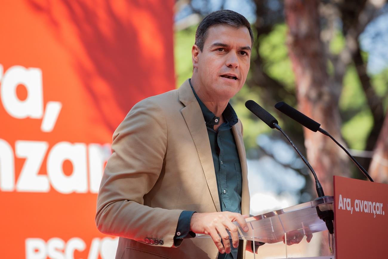 Pedro Sánchez en la Fiesta de la Rosa del PSC (Pineda de Gavá, Barcelona)