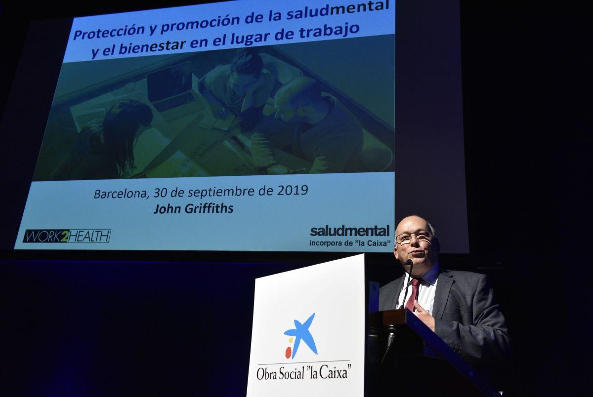 John Griffiths, experto en gestión del estrés, durante su intervención en la jornada Mente Abierta a la Inclusión Laboral