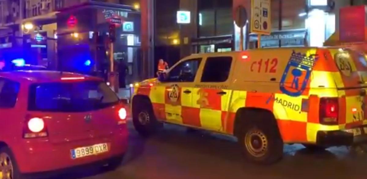 Un coche del 112 en Vallecas. Fuente: Emergencias de Madrid