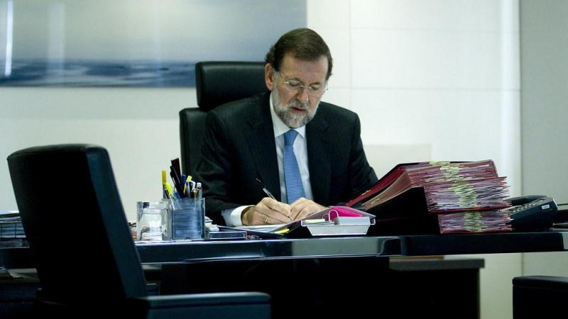 Mariano Rajoy en su despacho cuando era presidente del PP. Fuente: PP