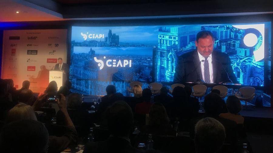 El ministro José Luis Ábalos durante la inauguración del III Congreso Iberoamericano CEAPI