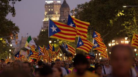 Manifestación por el 1-O en Barcelona. EP