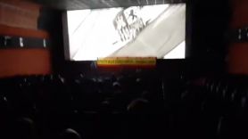 Radicales de extrema derecha desalojan un cine a gritos de ¡Arriba España!. Facebook