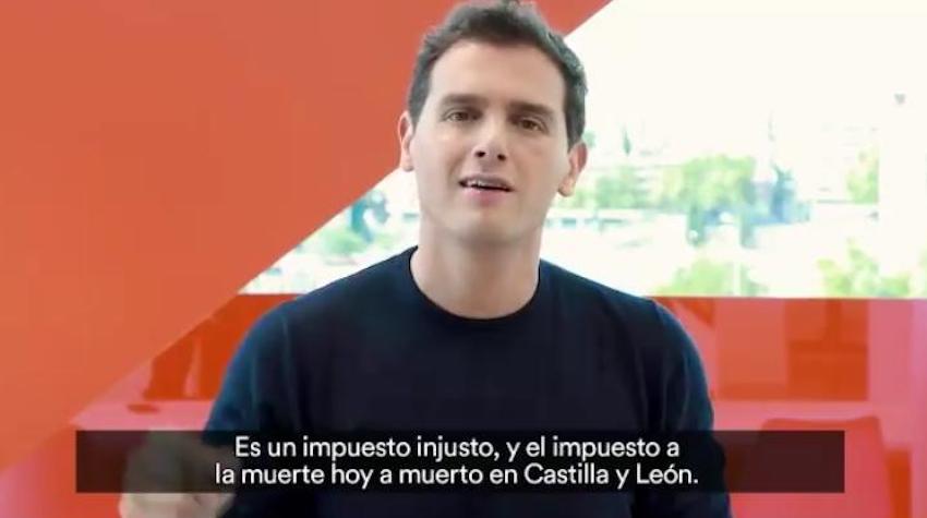 Captura de un vídeo de Rivera con faltas de ortografía Captura de un vídeo de Rivera con faltas de ortografía