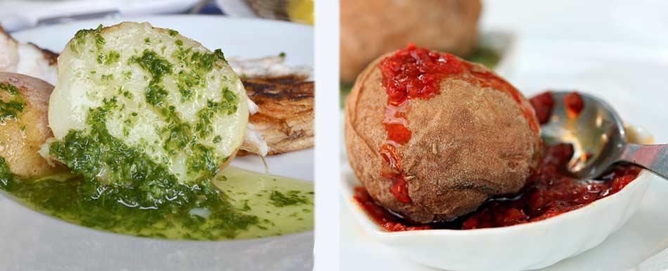 En Canarias puedes disfrutar de las llamadas papas arrugadas. Se acompañan de una salsa autóctona llamada mojo, que tiene un sabor muy intenso. Las más famosas se preparan con una pequeña patata de la zona que se cuece con abundante sal. Foto: Web Turismo